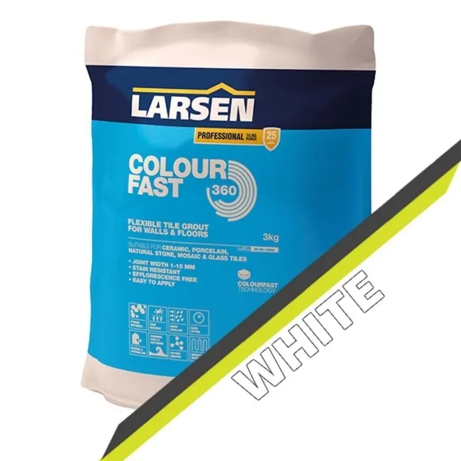 Colourfast 360 Flexible White Grout - 3kg
