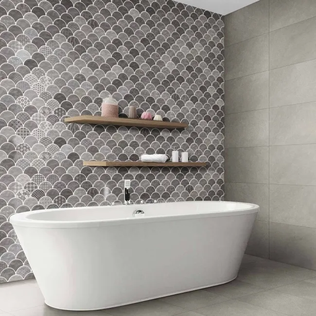 Scale Boho Grey Wall and Floor Tiles