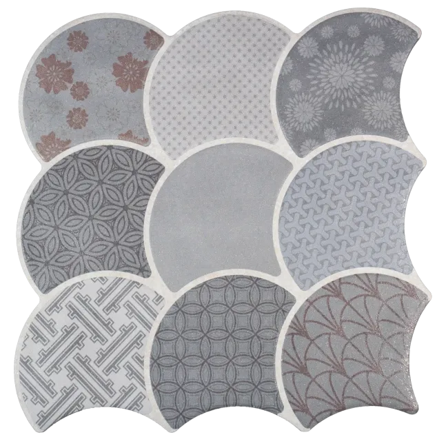 Scale Boho Grey Wall and Floor Tiles