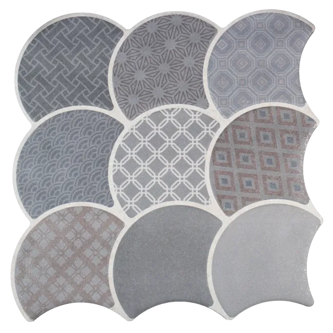Scale Boho Grey Wall and Floor Tiles