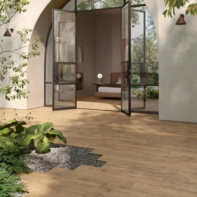 Sequoia Dark Oak Wood Effect Anti Slip Italian Porcelain Tile
