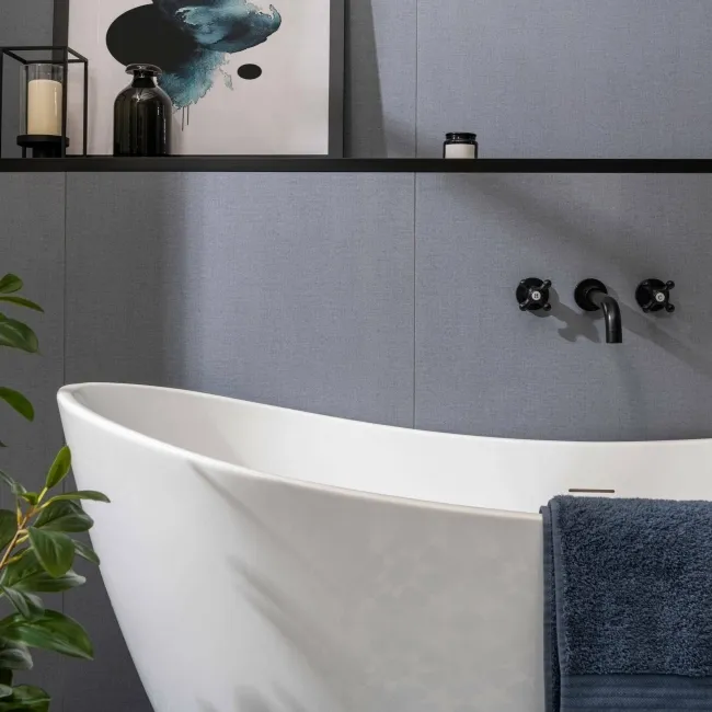 Seven Blue Matt Ceramic Wall Tile