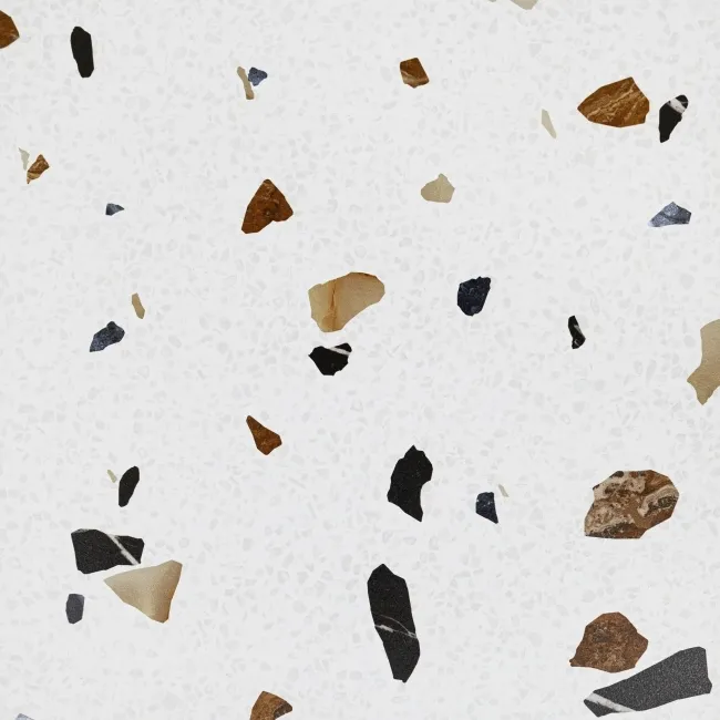 Trend White Terrazzo Multicolour Wall and Floor Tile