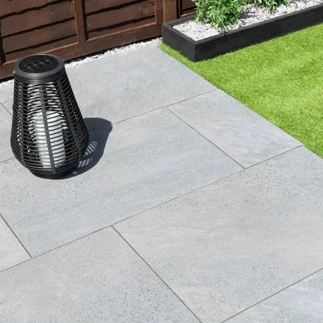 Triunfo Graphite Stone Effect Large Outdoor Porcelain Slab Tile