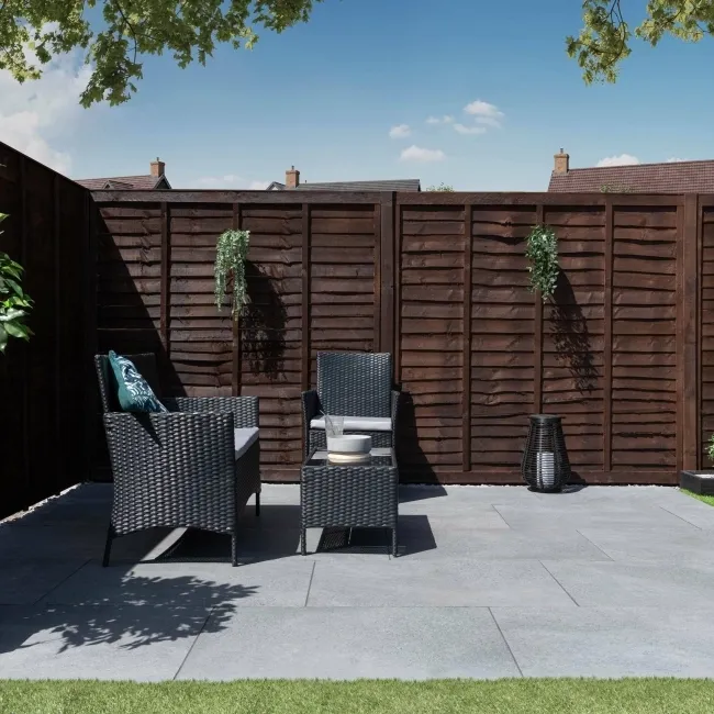 Triunfo Graphite Stone Effect Large Outdoor Porcelain Slab Tile