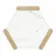 Fusion White Marble Effect & Oak Border Hexagon Tile