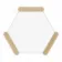 Fusion White Marble Effect & Oak Border Hexagon Tile