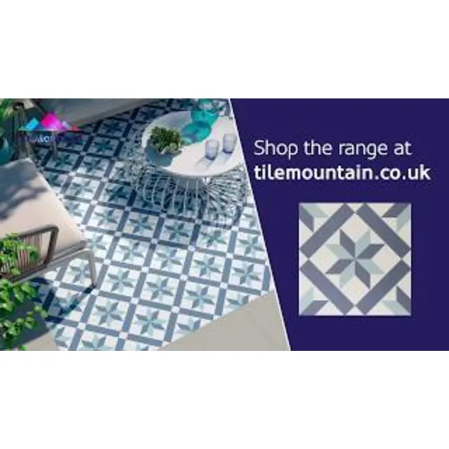 Hanoi Star Blue Floor Tiles