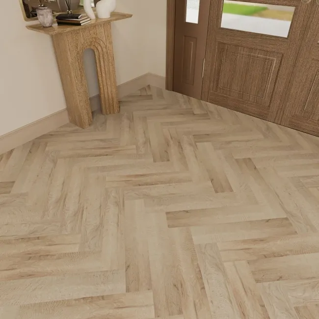 Paris Grey Oak Herringbone Luxury Click Vinyl Flooring 5mm