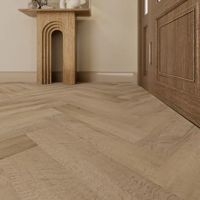 Paris Grey Oak Herringbone Luxury Click Vinyl Flooring 5mm
