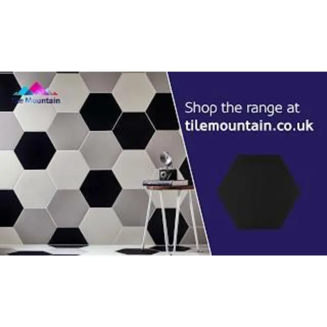 Apollo Hexagon Black Wall and Floor Tile