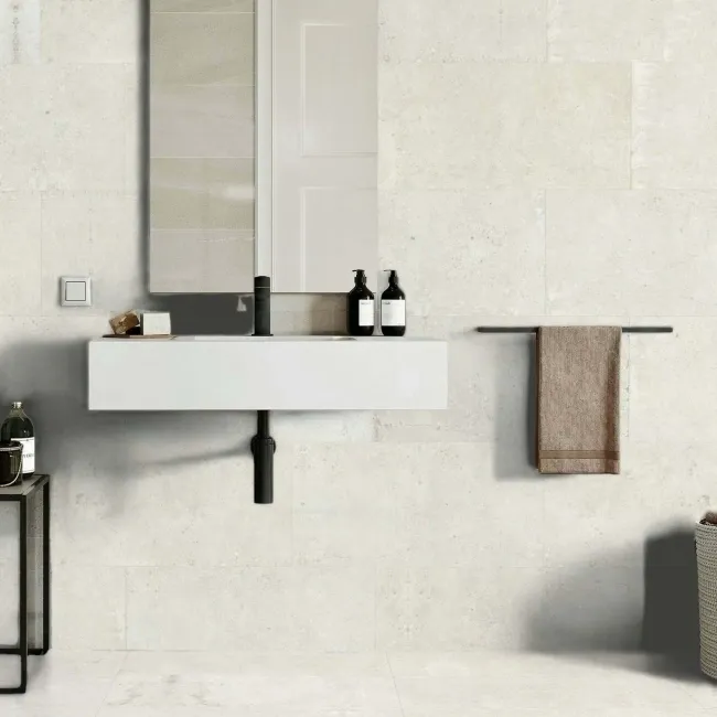 Abstract Bone Stone Effect Polished Porcelain Floor Tile