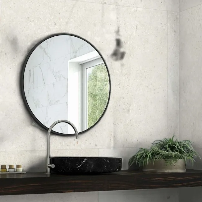 Abstract Bone Stone Effect Polished Porcelain Floor Tile