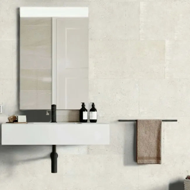 Abstract Bone Stone Effect Polished Porcelain Floor Tile