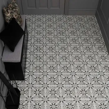 Oxford Grey Patterned Matt Ceramic Wall & Floor Tile | Tile Mountain