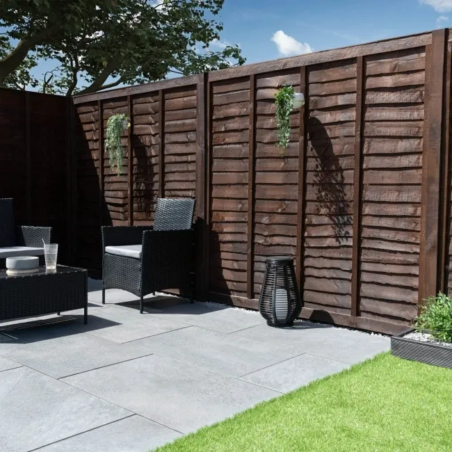 Triunfo Graphite Stone Effect Large Outdoor Porcelain Slab Tile