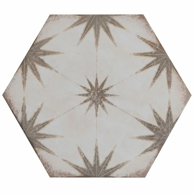 Lylia Taupe Decor Hexagon Matt Wall and Floor Tile