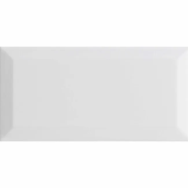Subway Bevelled White Matt Ceramic Wall Tiles