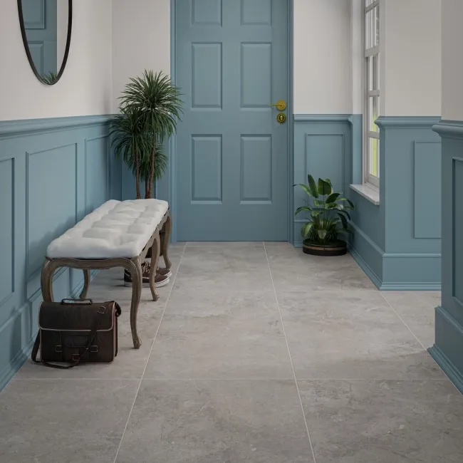 Baltico Light Grey Stone Effect Porcelain Wall & Floor Tile