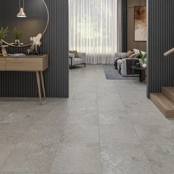 Baltico Light Grey Stone Effect Matt Porcelain Floor Tile