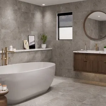 Baltico Light Grey Stone Effect Matt Porcelain Wall & Floor Tile