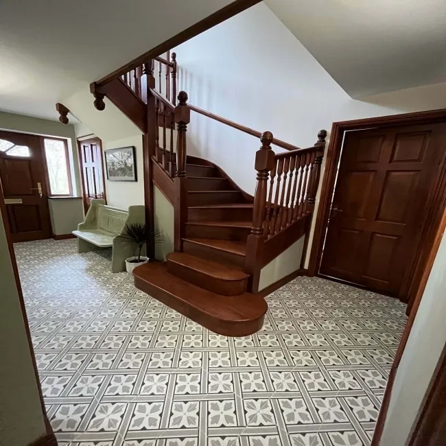 Howard Grey Pattern Matt Porcelain Wall and Floor Tile