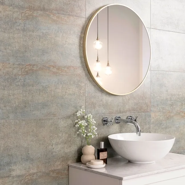Oxide Green Concrete Effect Matt Ceramic Wall Tile