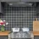 Hampton Black Patterned  Matt Glass Mosaic
