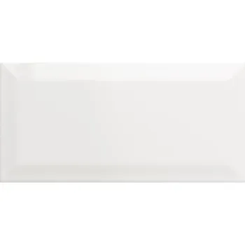 Metro Bevelled Victorian Off White Gloss Ceramic Wall Tile
