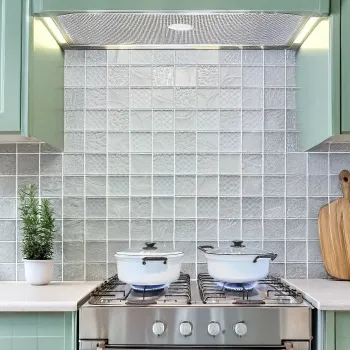 Hampton White Patterned Matt Glass Mosaic