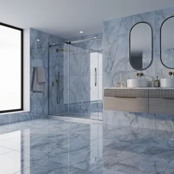 Omen Blue Onyx Marble Effect Matt Porcelain Tile