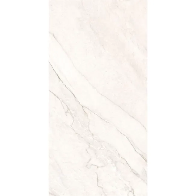 Caelum White Marble Effect Semi Polished Porcelain Wall and Floor Tile 