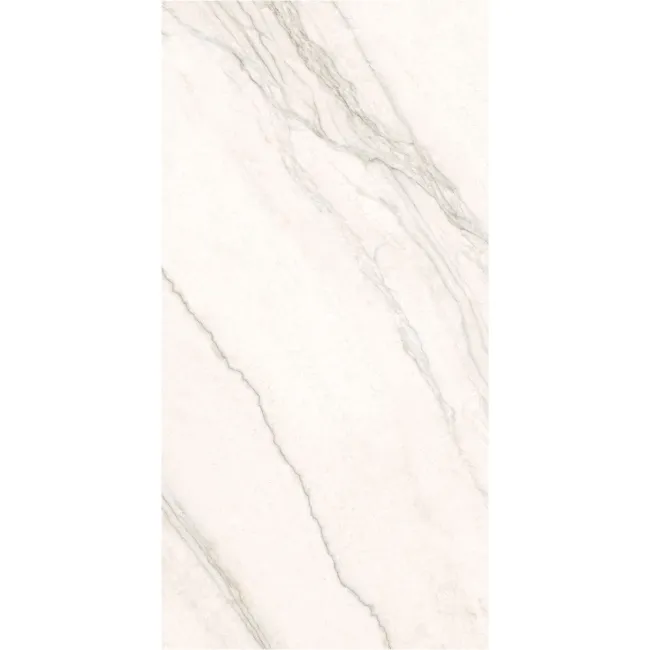 Caelum White Marble Effect Semi Polished Porcelain Wall and Floor Tile 