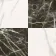 Marble Chess Effect Black & Golden White Matt Porcelain Tile