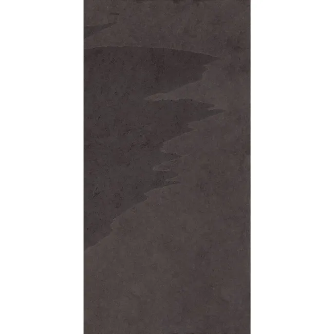 Mustang Black Slate Effect Matt Porcelain Wall and Floor Tile