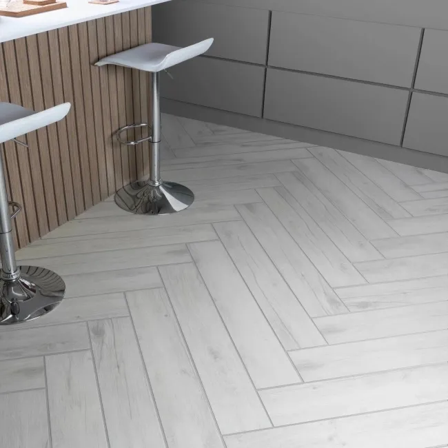Naturalia Grey Oak Wood Effect Matt Porcelain Floor Tile