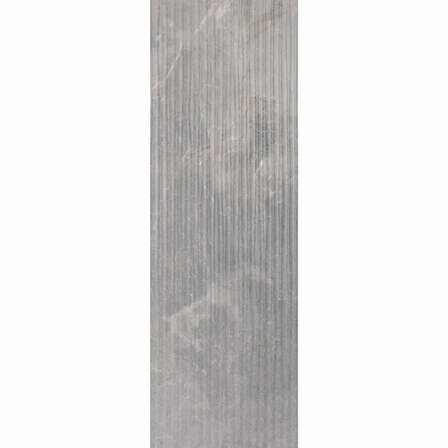 Tuscan Dark Grey Embossed Decor Stone Effect Matt Ceramic Wall Tile