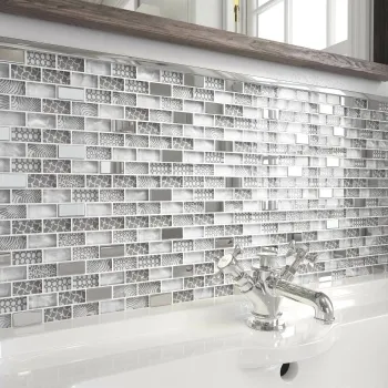 Georgia Smoke Grey Glass Mosaic Roomset