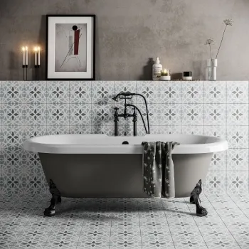 Adele Light Blue Floor Tile Roomset