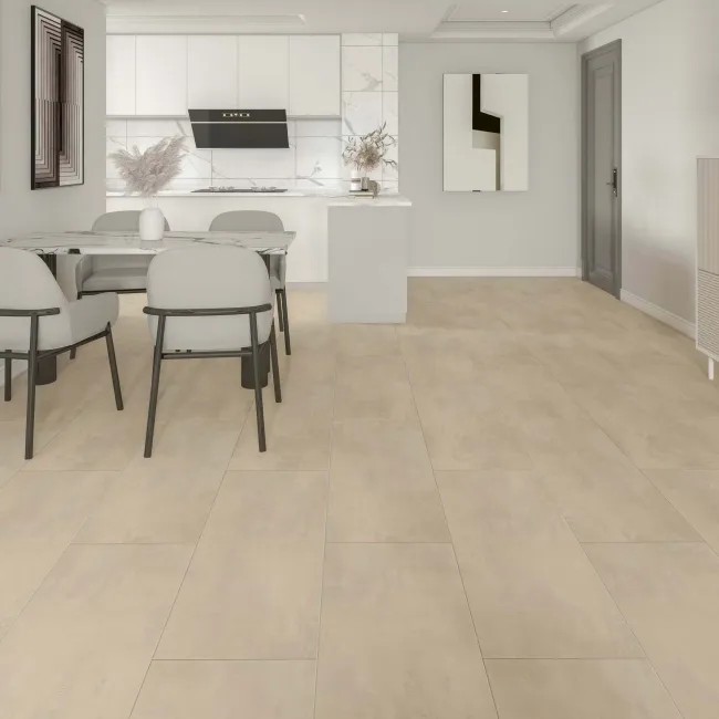 Antalya Beige Stone Tile Luxury Click Vinyl Flooring 6mm