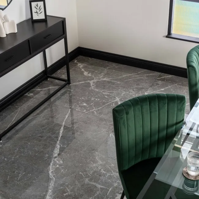 Blu Del Belgio Clay Large Polished Marble Effect Porcelain Tile