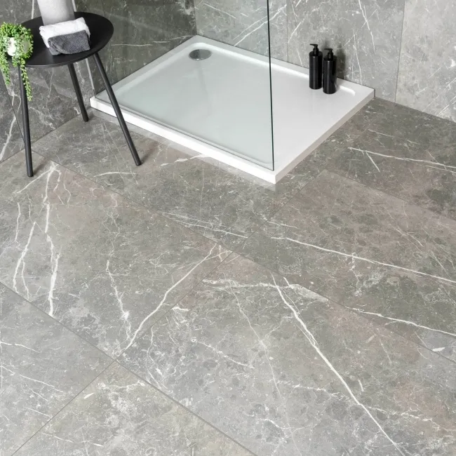 Blu Del Belgio Clay Polished Marble Effect Porcelain Tile