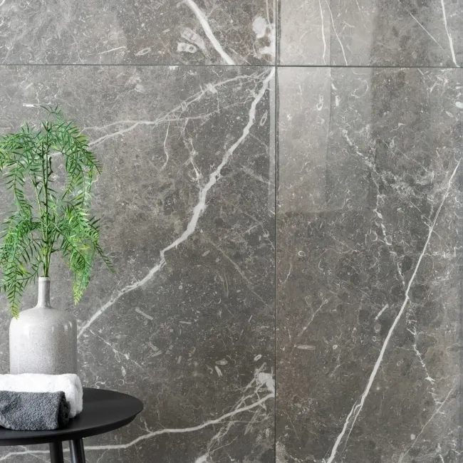 Blu Del Belgio Clay Polished Marble Effect Porcelain Tile