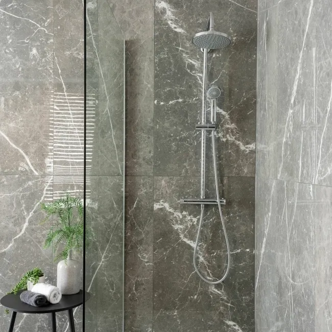 Blu Del Belgio Clay Polished Marble Effect Porcelain Tile