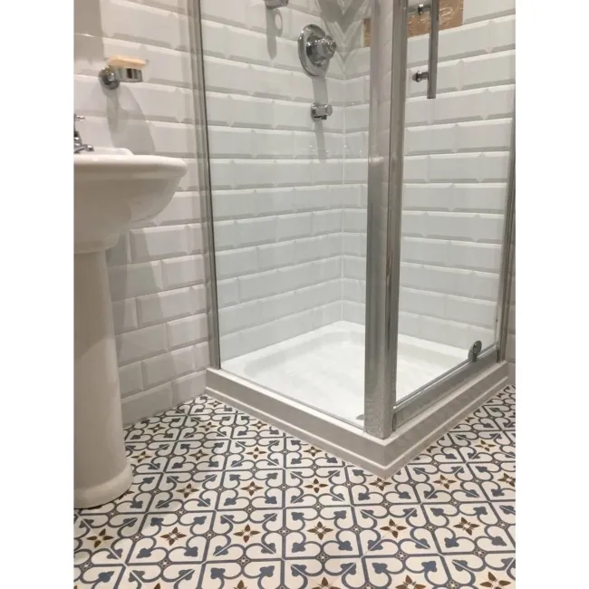 Brighton Blue Pattern Porcelain Floor Tiles