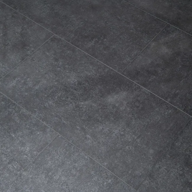 Concrete Effect Anthracite Tile Luxury Click Vinyl Flooring 5mm