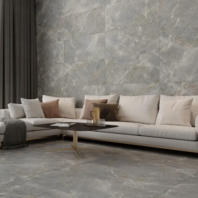 Harmony Grey Marble Effect Matt Porcelain Tile