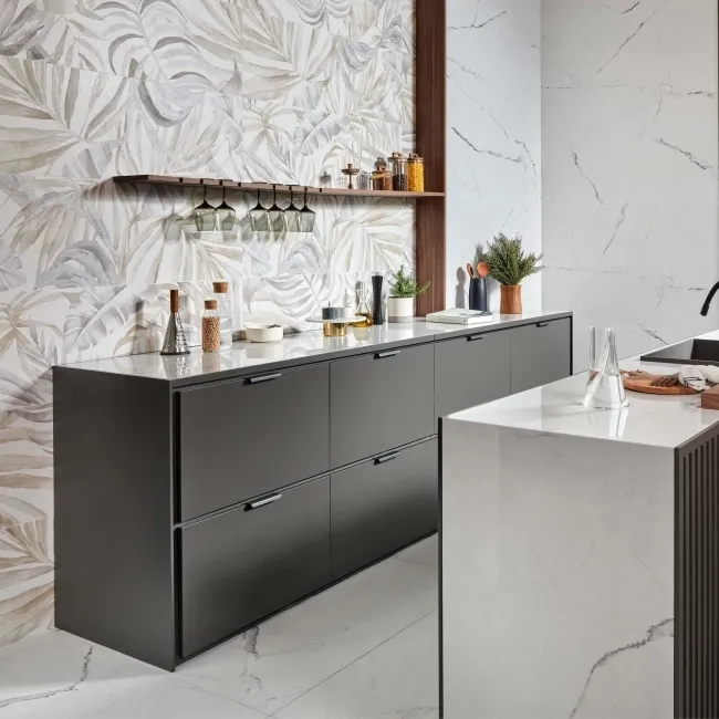 Idyllic White Marble Effect Matt Large Ceramic Wall Tile