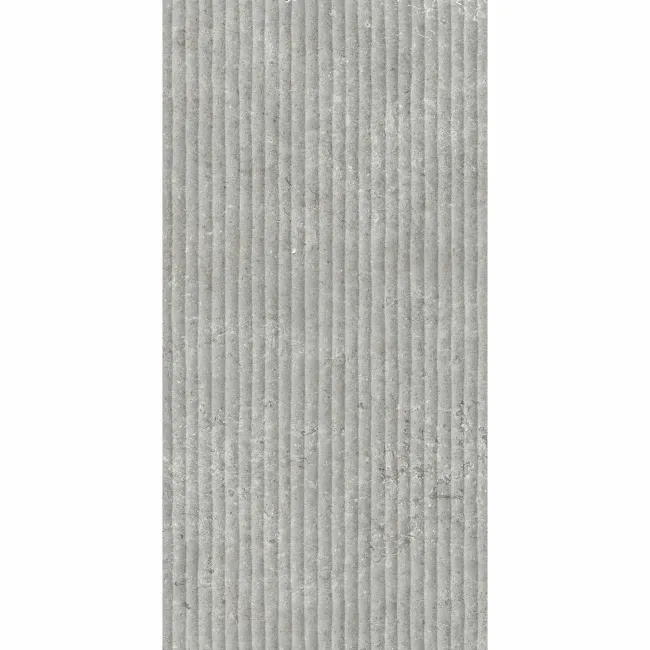 Roca Limestone Effect Decor Grey Matt Ceramic Wall Tile