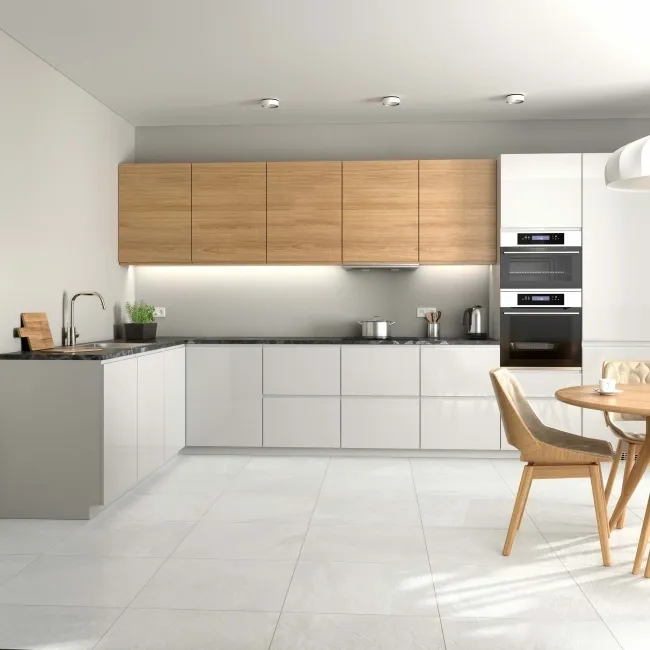 Mustang White Slate Effect Matt Porcelain Floor Tile